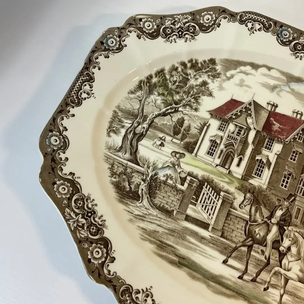 Mid 20th Century Johnson Brothers Heritage Hall Ironstone Platter-Victorian